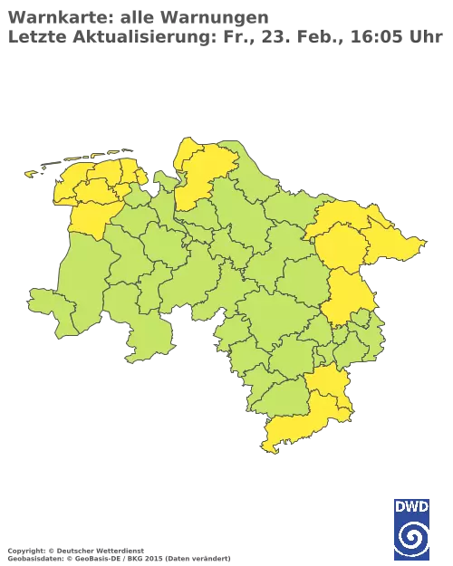 Aktuelle Wetterwarnungen für  Gifhorn